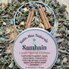 Load image into Gallery viewer, Samhain Herbal Incense Blend - Loose Incense with Herbs and Resins for Samhain