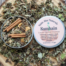 Load image into Gallery viewer, Samhain Herbal Incense Blend - Loose Incense with Herbs and Resins for Samhain