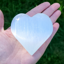 Load image into Gallery viewer, Selenite Heart Carving - Polished Selenite Heart