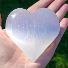 Load image into Gallery viewer, Selenite Heart Carving - Polished Selenite Heart