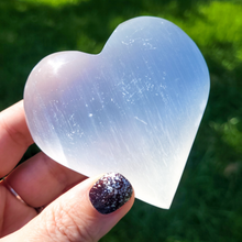 Load image into Gallery viewer, Selenite Heart Carving - Polished Selenite Heart