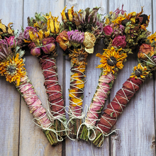 Load image into Gallery viewer, Organic Mugwort and Seasonal Flower Bundle