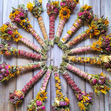 Load image into Gallery viewer, Organic Mugwort and Seasonal Flower Bundle