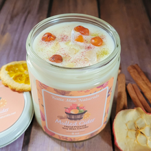 Load image into Gallery viewer, Hand poured soy wax candle with crystals