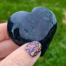 Load image into Gallery viewer, Moss Agate Heart - Carved Gemstone Heart