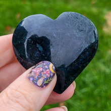Load image into Gallery viewer, Moss Agate Heart - Carved Gemstone Heart