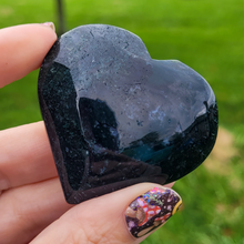 Load image into Gallery viewer, Moss Agate Heart - Carved Gemstone Heart