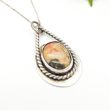 Load image into Gallery viewer, Jasper and Sterling Silver Pendant Necklace
