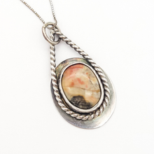 Load image into Gallery viewer, Jasper and Sterling Silver Pendant Necklace