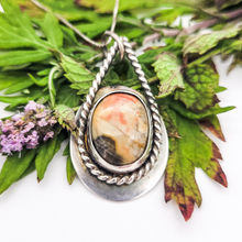 Load image into Gallery viewer, Jasper and Sterling Silver Pendant Necklace