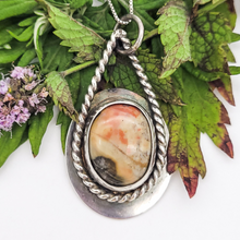 Load image into Gallery viewer, Jasper and Sterling Silver Pendant Necklace