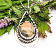 Load image into Gallery viewer, Jasper and Sterling Silver Pendant Necklace