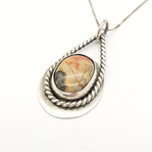 Load image into Gallery viewer, Jasper and Sterling Silver Pendant Necklace