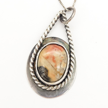 Load image into Gallery viewer, Jasper and Sterling Silver Pendant Necklace