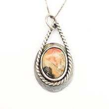 Load image into Gallery viewer, Jasper and Sterling Silver Pendant Necklace
