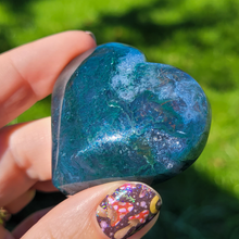 Load image into Gallery viewer, Moss agate gemstone heart