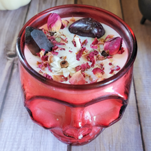 Load image into Gallery viewer, Berry Bewiching Brew Soy Wax Candle in Red Skull Jar - 15 oz