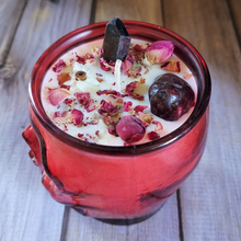 Load image into Gallery viewer, Berry Bewiching Brew Soy Wax Candle in Red Skull Jar - 15 oz