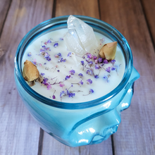 Load image into Gallery viewer, Magic Potion Soy Wax Candle in Blue Skull Jar - 15 oz