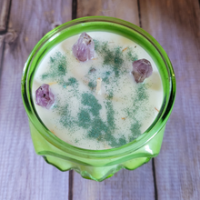 Load image into Gallery viewer, Chocolate Orchid Soy Wax Candle in Green Skull Jar - 15 oz