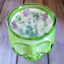 Load image into Gallery viewer, Chocolate Orchid Soy Wax Candle in Green Skull Jar - 15 oz