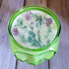 Load image into Gallery viewer, Chocolate Orchid Soy Wax Candle in Green Skull Jar - 15 oz