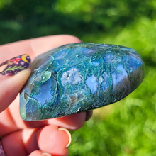 Load image into Gallery viewer, Moss Agate Heart Carving - Gemstone Heart 2 inch