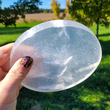 Load image into Gallery viewer, Selenite Charging Plate - 6 inch - Polished Selenite Plate