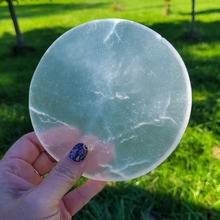 Load image into Gallery viewer, Selenite Charging Plate - 6 inch - Polished Selenite Plate