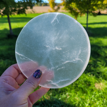 Load image into Gallery viewer, Selenite Charging Plate - 6 inch - Polished Selenite Plate