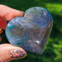 Load image into Gallery viewer, Moss Agate Heart Carving - Agate Gemstone Heart - 2 inch