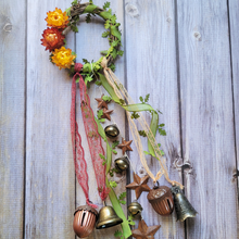 Load image into Gallery viewer, Fall Vibes Witches Bells with Acorn Bells