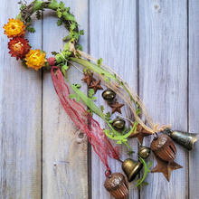 Load image into Gallery viewer, Fall Vibes Witches Bells with Acorn Bells