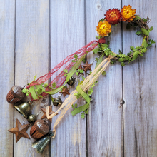 Load image into Gallery viewer, Fall Vibes Witches Bells with Acorn Bells