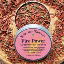 Load image into Gallery viewer, Fire Power loose herbal incense blend with cinnamon and sandalwood
