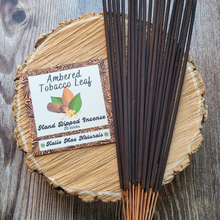 Load image into Gallery viewer, Ambered Tobacco Leaf Hand Dipped Incense Sticks - 20 Pack