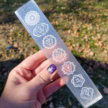 Load image into Gallery viewer, Chakra Selenite Stick - 8 inch