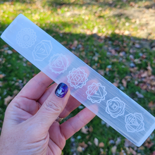 Load image into Gallery viewer, Chakra Selenite Stick - 8 inch