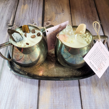 Load image into Gallery viewer, Vintage Cream and Sugar Bowl Candle Set with Tray