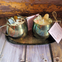 Load image into Gallery viewer, Vintage Cream and Sugar Bowl Candle Set with Tray