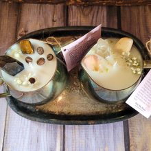 Load image into Gallery viewer, Vintage Cream and Sugar Bowl Candle Set with Tray