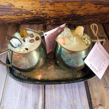 Load image into Gallery viewer, Vintage Cream and Sugar Bowl Candle Set with Tray