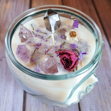 Load image into Gallery viewer, Tricks or Treats Soy Wax Skull Candle - 15 oz