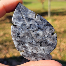 Load image into Gallery viewer, Larvikite Leaf Carving - Larvikite Gemstone Leaf