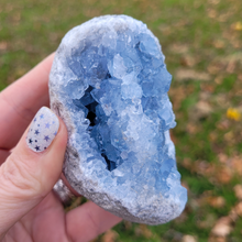 Load image into Gallery viewer, Celestite Druzy Geode Cluster