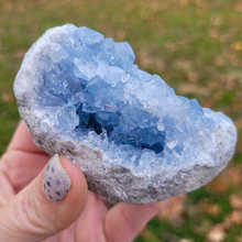 Load image into Gallery viewer, Celestite Druzy Geode Cluster