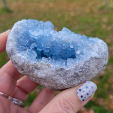 Load image into Gallery viewer, Celestite Druzy Geode Cluster