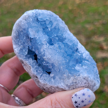 Load image into Gallery viewer, Celestite Druzy Geode Cluster