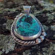 Load image into Gallery viewer, Sterling Silver and Turquoise Pendant - Handcrafted Turquoise Pendant set in Sterling Silver