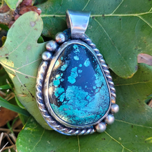 Load image into Gallery viewer, Sterling Silver and Turquoise Pendant - Handcrafted Turquoise Pendant set in Sterling Silver